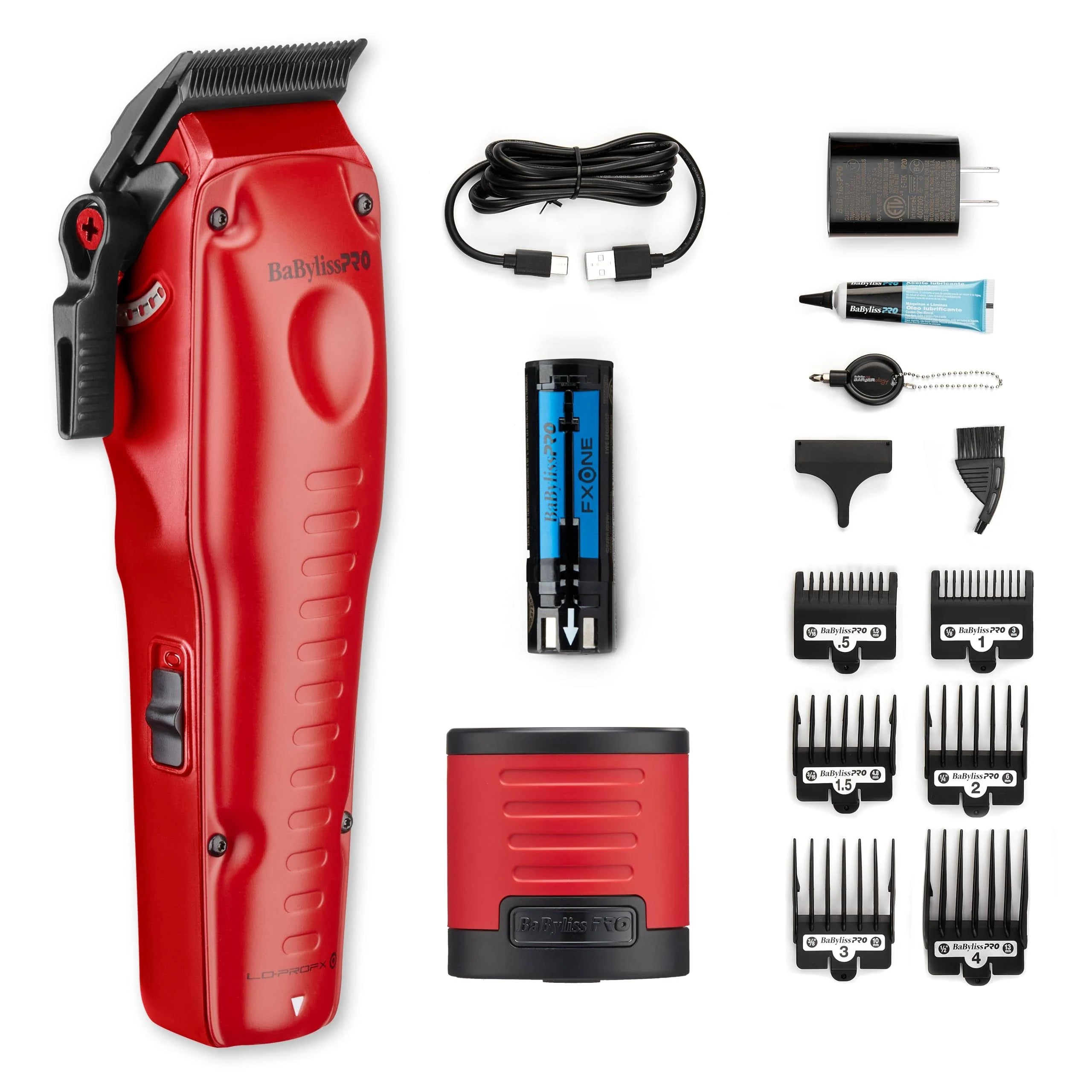 BaBylissPRO FXONE Lo-ProFX Limited Edition Matte Red Clipper FX829MR