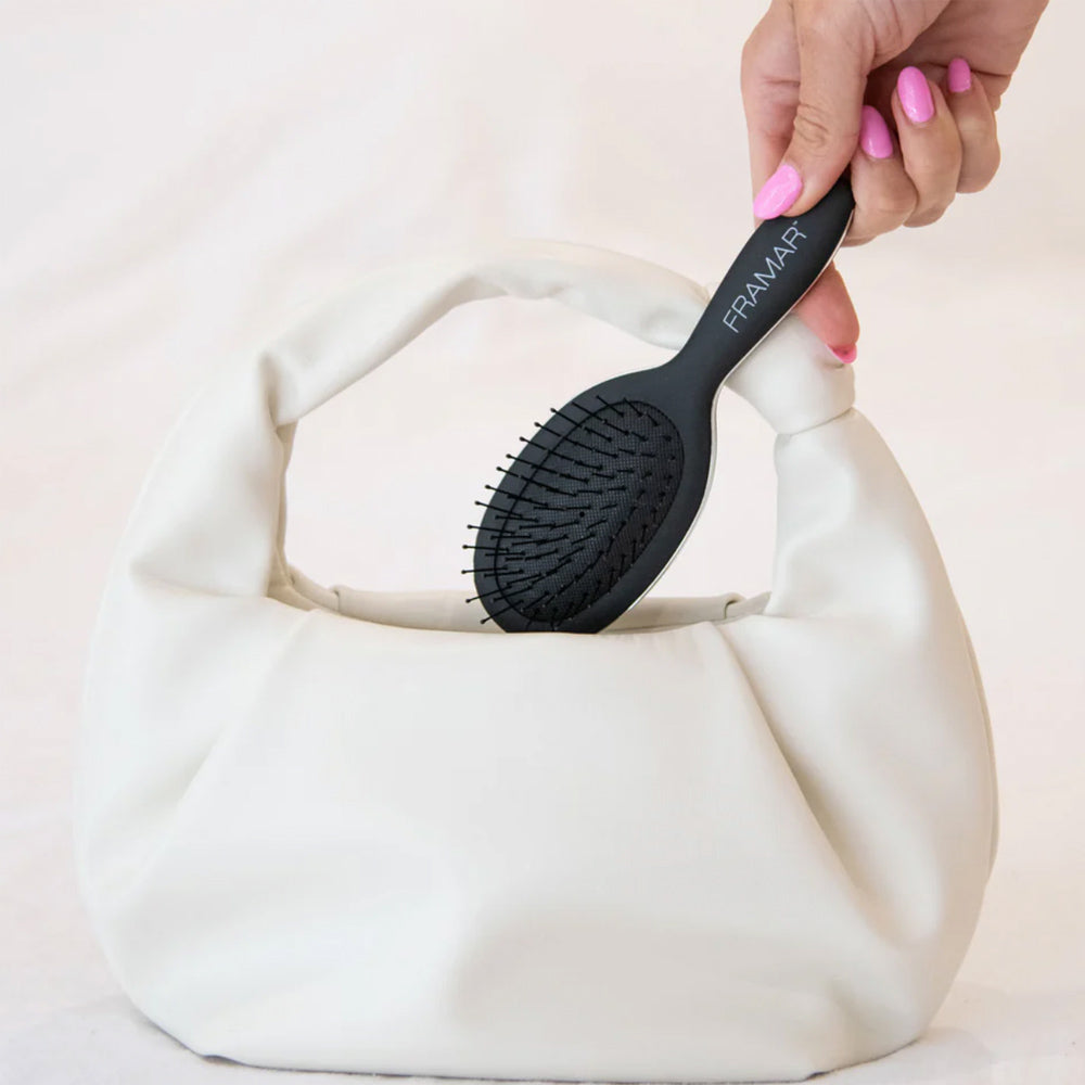 Framar Mini Detangle Brushes & Cleaner Travel Combo - 2 Brushes & 1 Cleaning Tool
