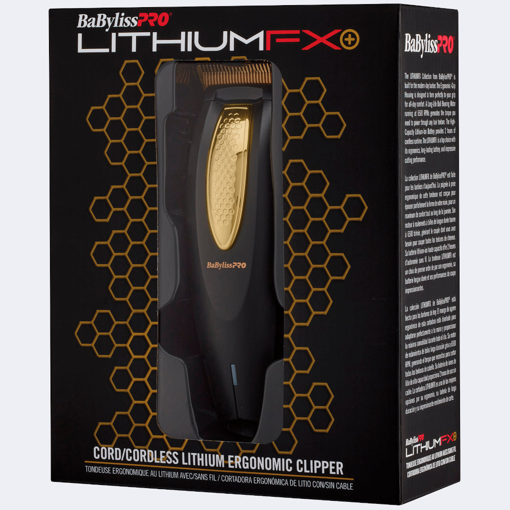 BaBylissPRO LithiumFX+ Cord/cordless Lithium Ergonomic Clipper FX673N - Package