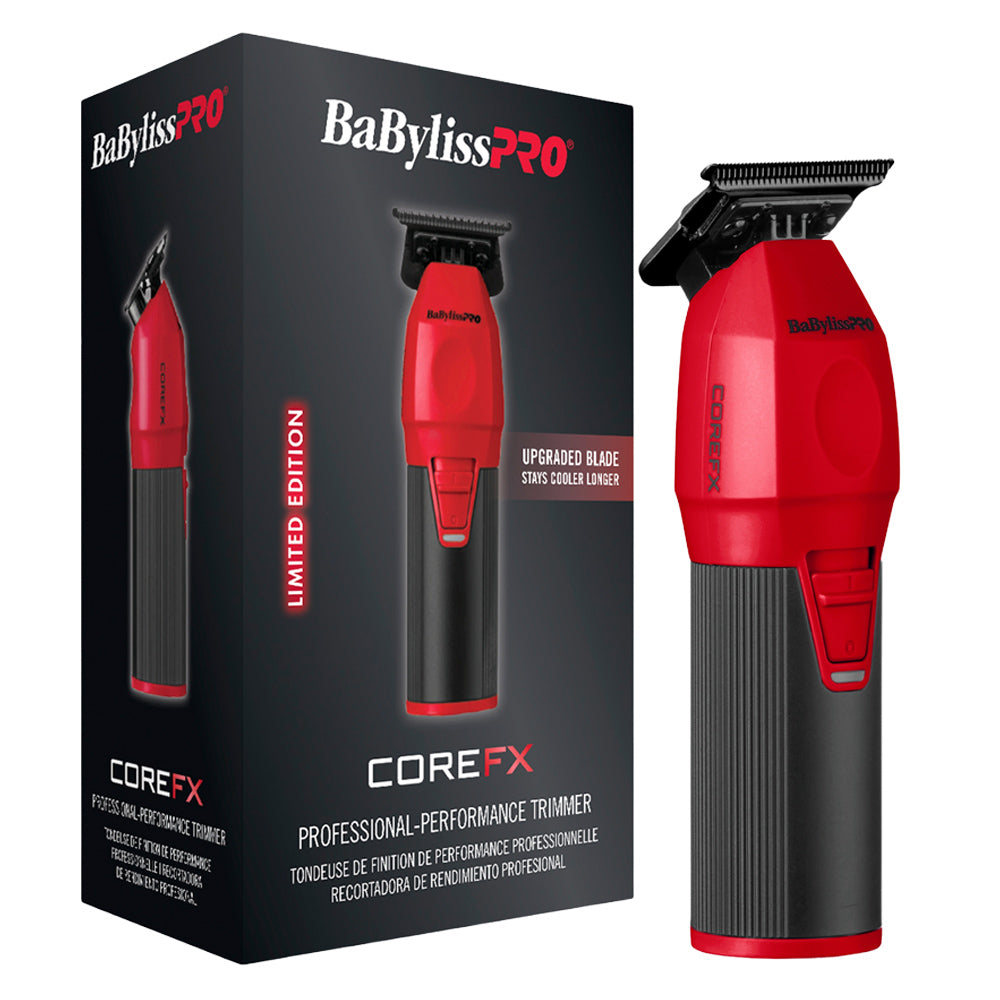 BaBylissPRO Red COREFX Duo Clipper & Trimmer FX86RD & FX76RF - USB-C Charging - Limited Edition Red
