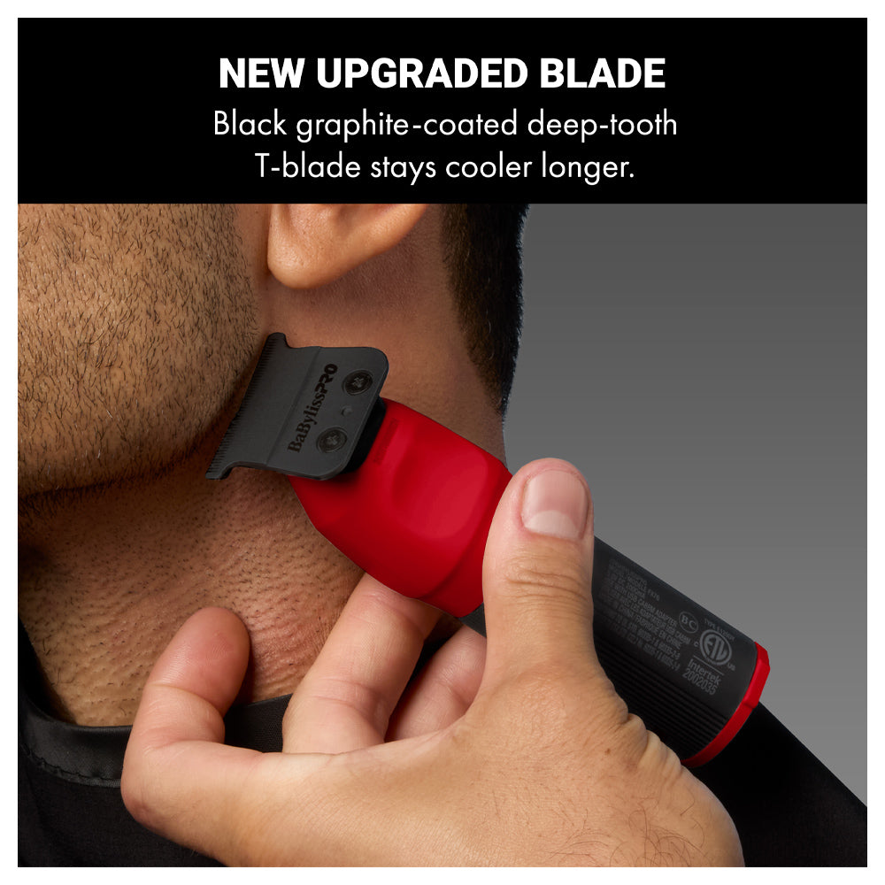 BaBylissPRO Red COREFX Duo Clipper & Trimmer FX86RD & FX76RF - USB-C Charging - Limited Edition Red