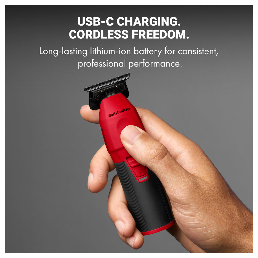 BaBylissPRO Red COREFX Duo Clipper & Trimmer FX86RD & FX76RF - USB-C Charging - Limited Edition Red