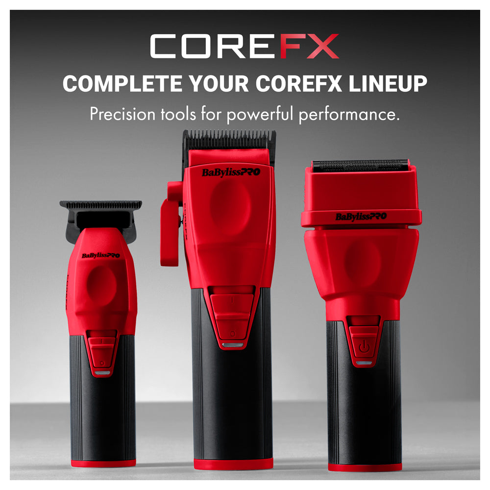 BaBylissPRO Red COREFX Trimmer FX76RD -  USB-C Charging - Limited Edition Red