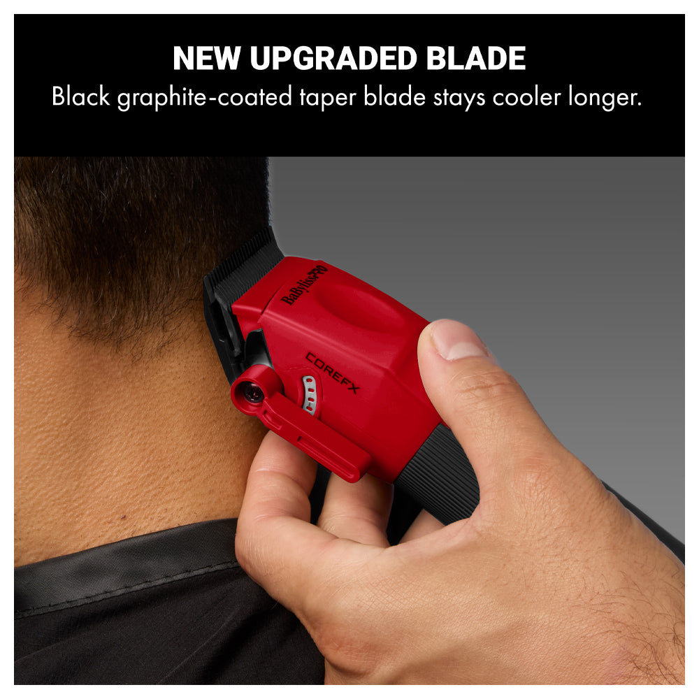 BaBylissPRO Red COREFX Clipper FX86RD -  USB-C Charging - Limited Edition Red
