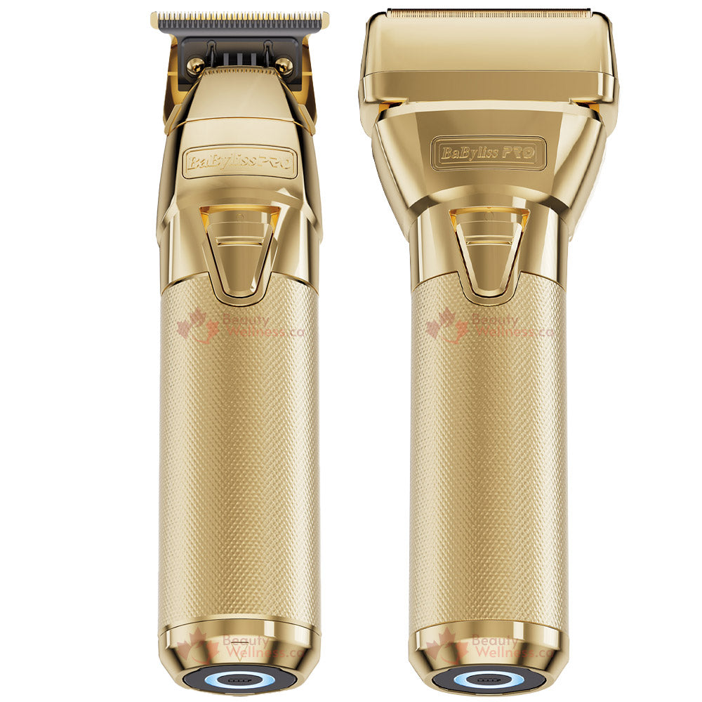 BaBylissPRO GoldFX FXONE Trimmer and Shaver Combo -  FX799G and with Bonus Case and Interchangeable Battery System