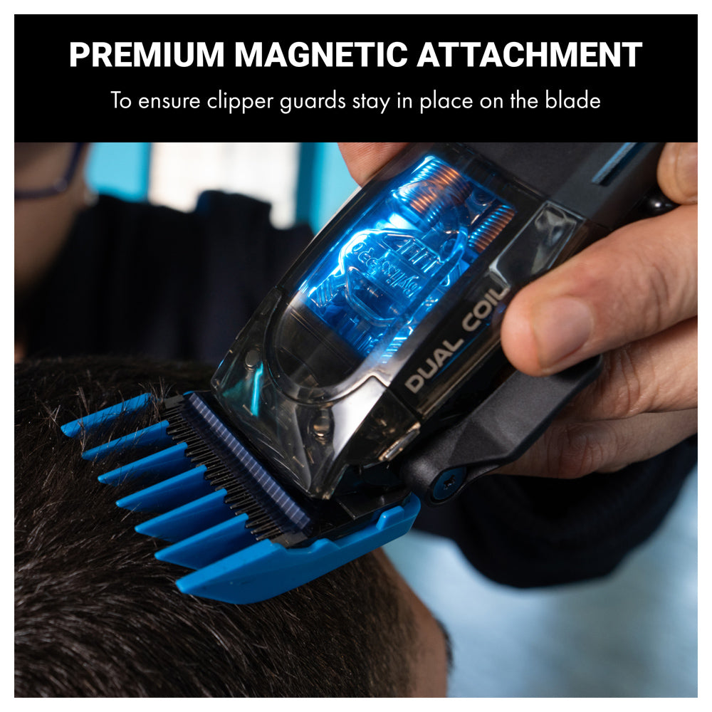 BaBylissPRO Magnetic Clipper Guards FXPCMG - 6 Piece Set with Profiled Teeth for Smooth Cutting