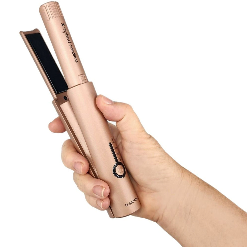 Gamma+ X-Hybrid Cordless Compact Touch-Up Flat Iron with Adjustable Heat GP720RG