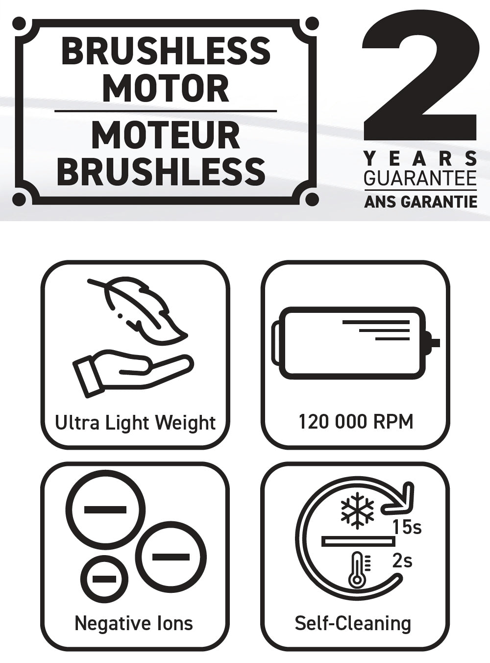 Infashion T Light Pro Dryer - High Speed Brushless Professional Hairdryer