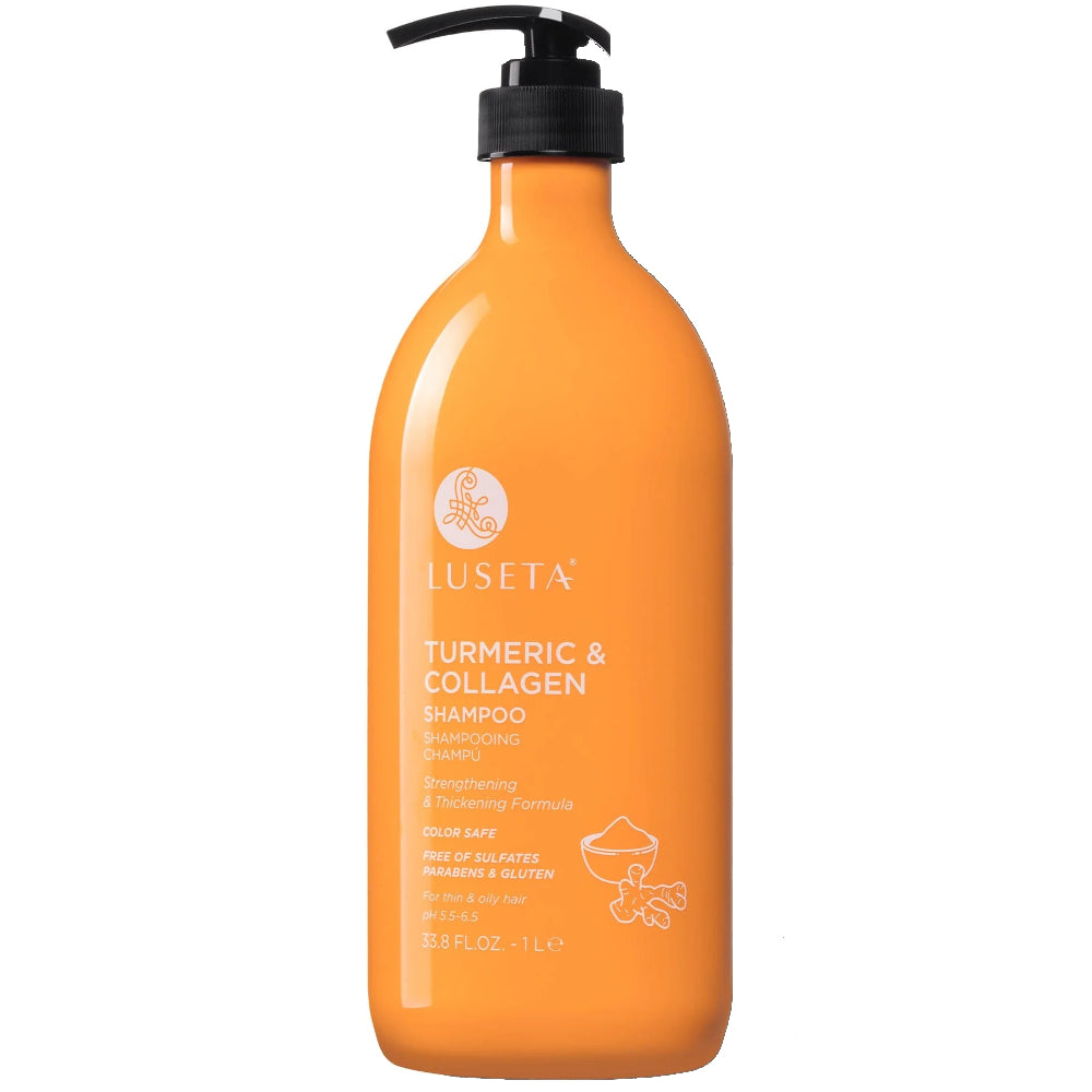 Luseta Turmeric & Collagen Shampoo 1 L - For Thin & Oily Hair