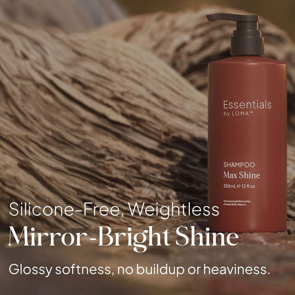 Loma Max Shine Shampoo 355 mL 12 fl. oz. - Essentials Mirror-Bright, Silicone-Free Shine