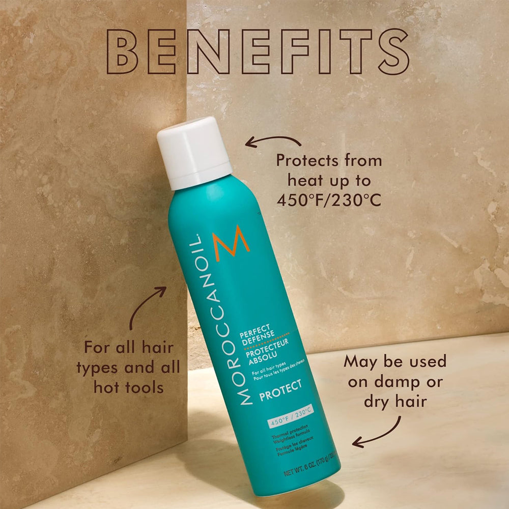 Moroccanoil Perfect Defense 6 oz. 225 mL - Heat Protectant Spray for All Hair Types