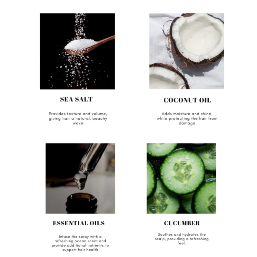 Palma Series Sea Salt Texturizing Spray 250 mL/8.45 oz. | Natural & Organic Ingredients for Texture & Frizz-Free Curls