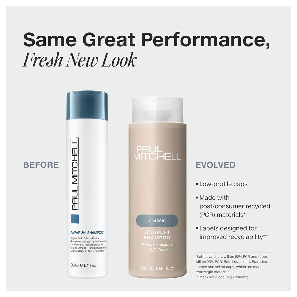 Paul Mitchell Awapuhi Shampoo 1L / 33.8 oz. Balances Moisture + Adds Shine, For All Hair Types, Especially Fine + Static-Prone Hair