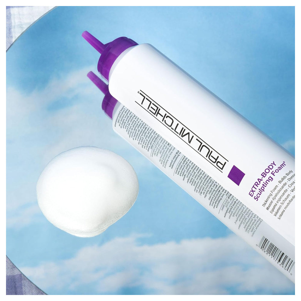 Paul Mitchell Extra-Body Sculpting Foam 200 mL / 6.7 oz. Adds Fullness, Touchable Finish, For Fine Hair
