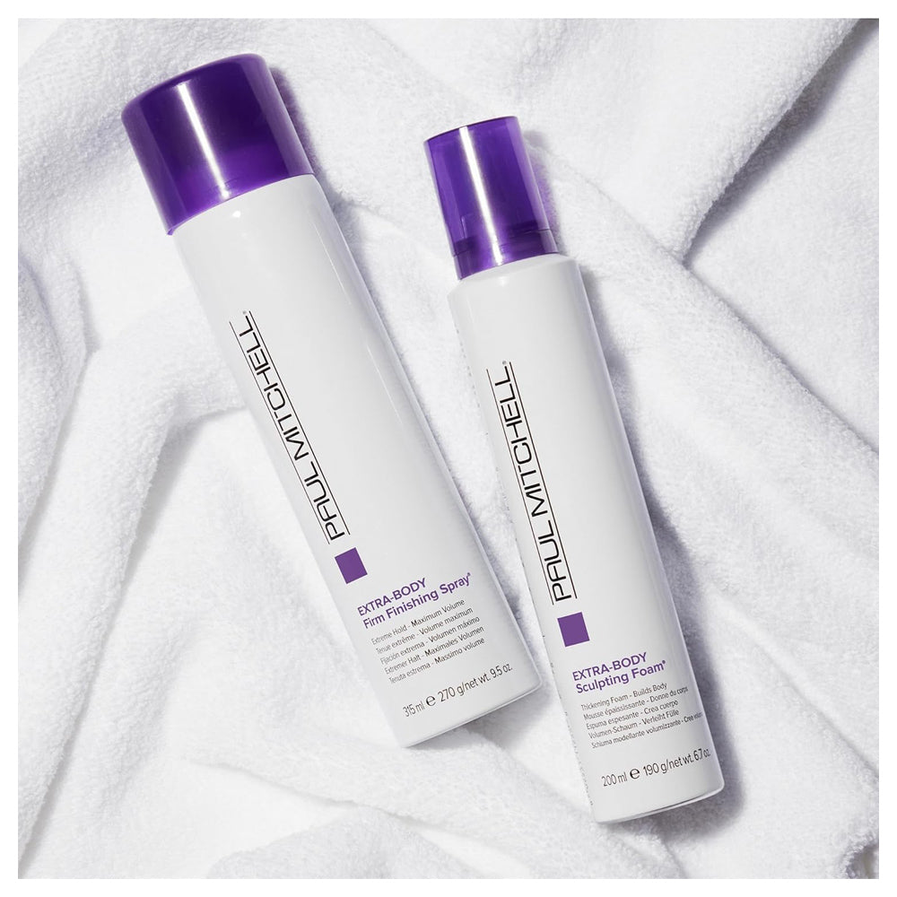 Paul Mitchell Extra-Body Sculpting Foam 200 mL / 6.7 oz. Adds Fullness, Touchable Finish, For Fine Hair