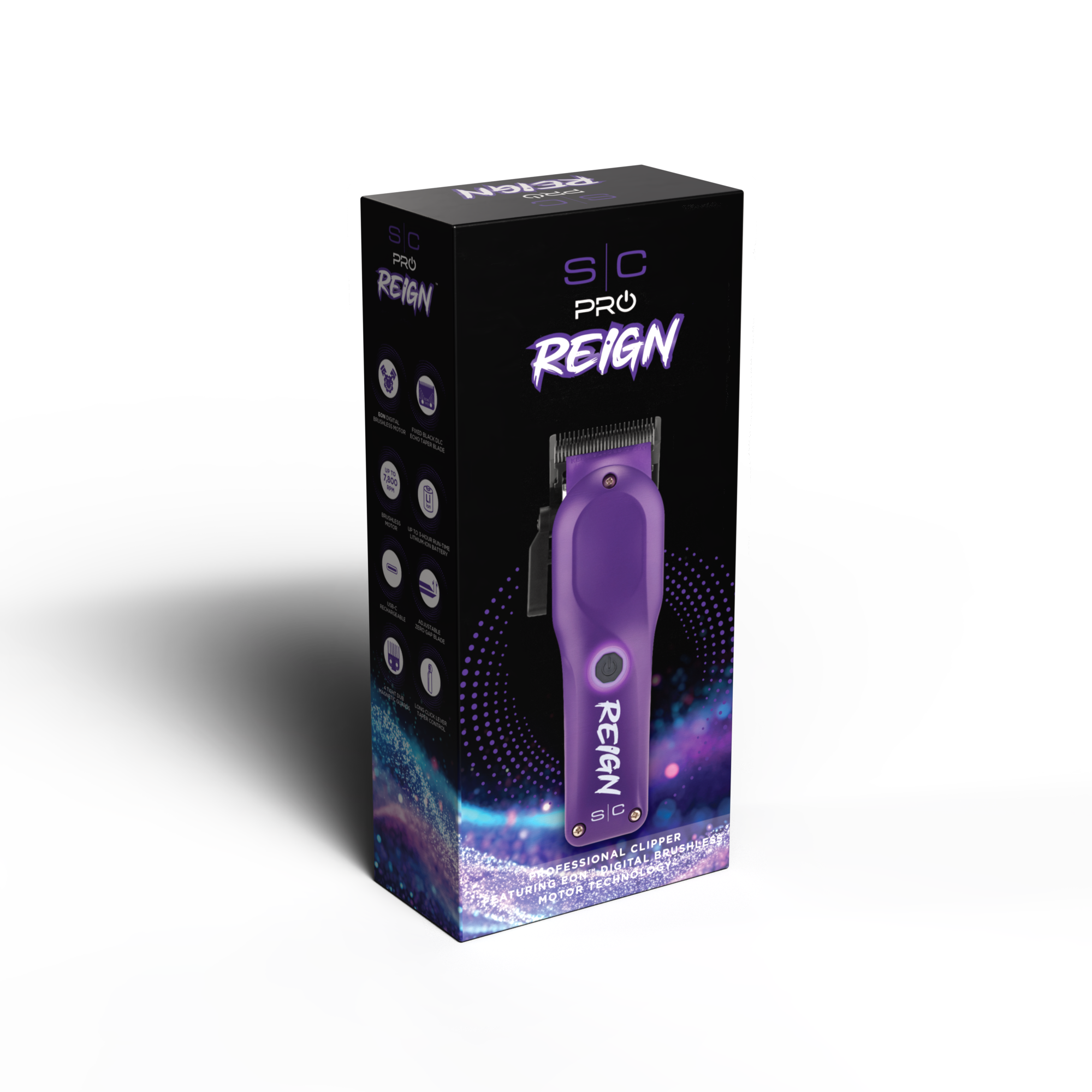 StyleCraft Purple Reign Clipper SC620P - Featuring  Eontm Digital Brushless Motor Technology