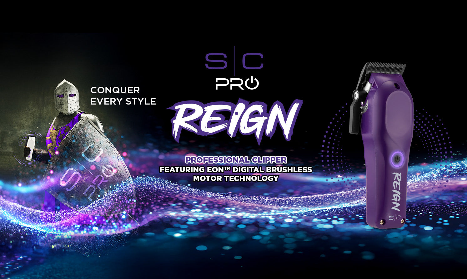 StyleCraft Purple Reign Clipper SC620P - Featuring  Eontm Digital Brushless Motor Technology