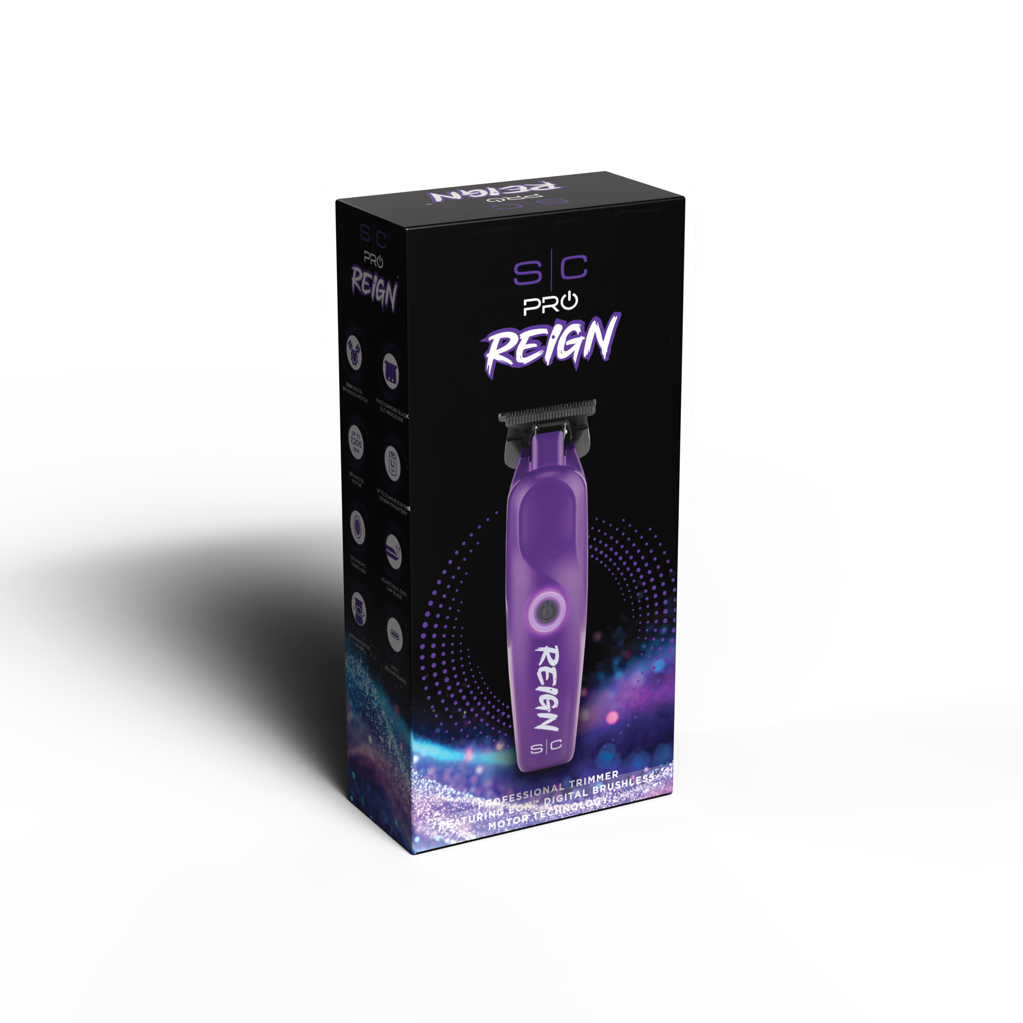 StyleCraft Purple Reign Trimmer SC422P - Featuring  Eontm Digital Brushless Motor Technology