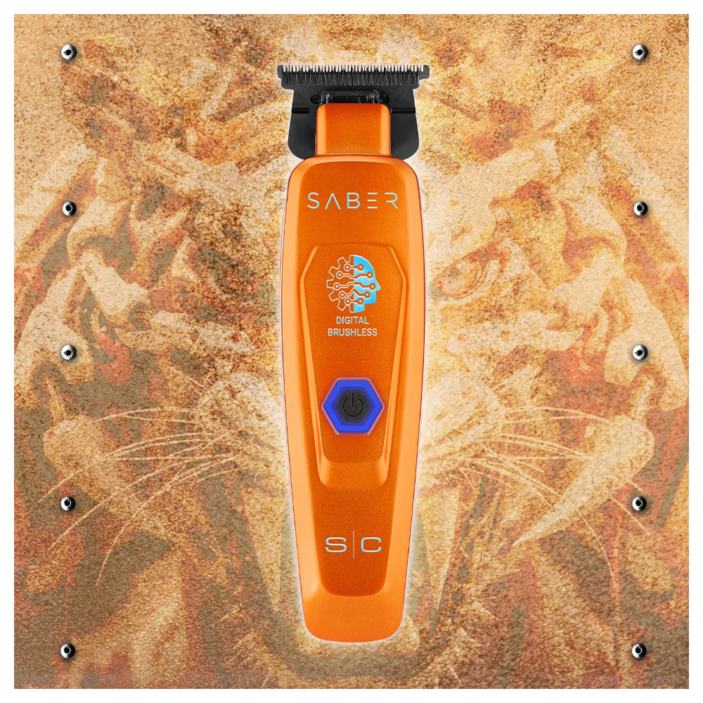 StyleCraft Duo Orange Saber 2 Professional Hair Clipper and Saber Trimmer