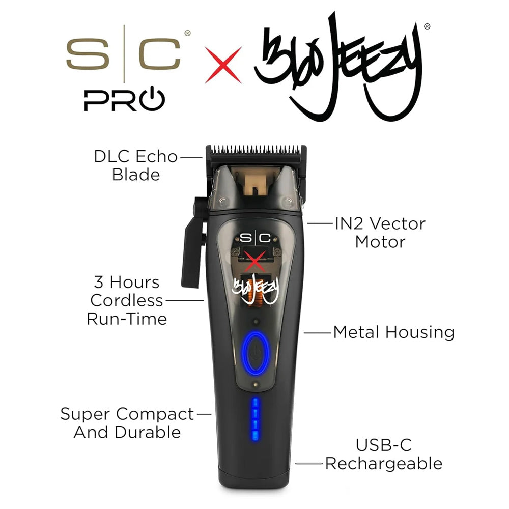 StyleCraft X Jeezy Combo Clipper & Trimmer | SC614B + SC423B with IN2 Vector Motor