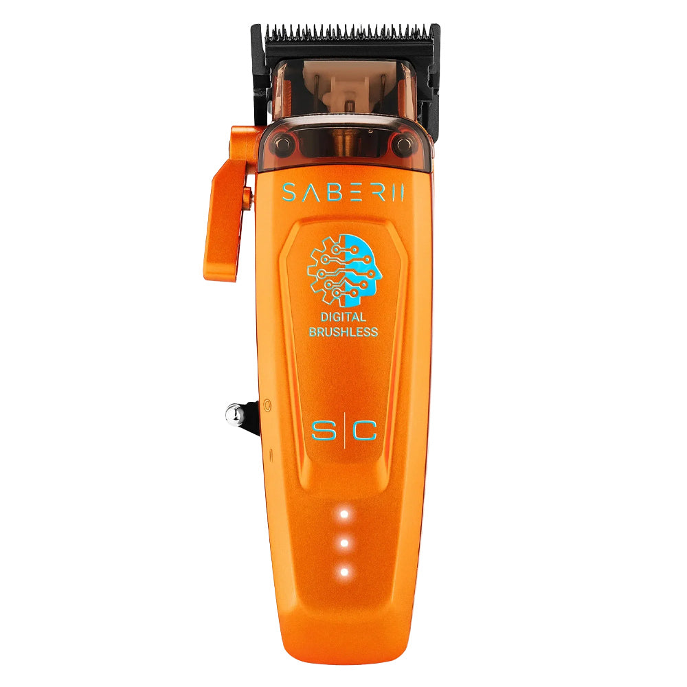 StyleCraft Duo Orange Saber 2 Professional Hair Clipper and Saber Trimmer