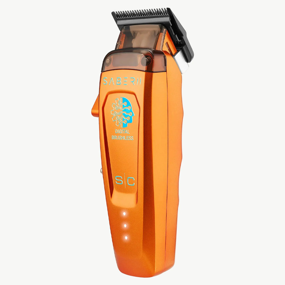 StyleCraft Duo Orange Saber 2 Professional Hair Clipper and Saber Trimmer