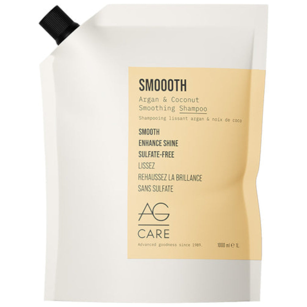 AG Smoooth Shampoo 1 L - No salt. No PABA. No parabens. No gluten. No DEA. No animal testing.