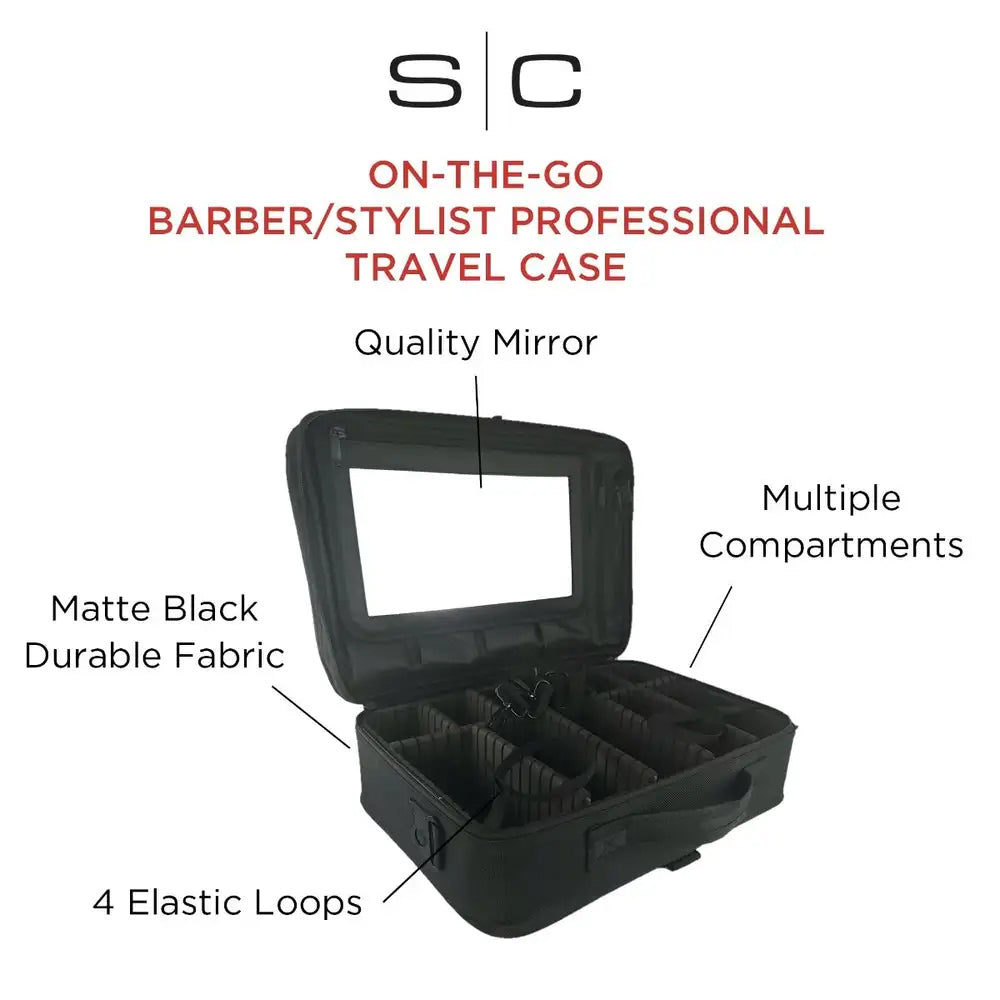 StyleCraft Ace Barber Bundle – Professional Travel Case with Foldable Hair Dryer, Clipper, Trimmer, and Waterproof Shaver Included - SC209M