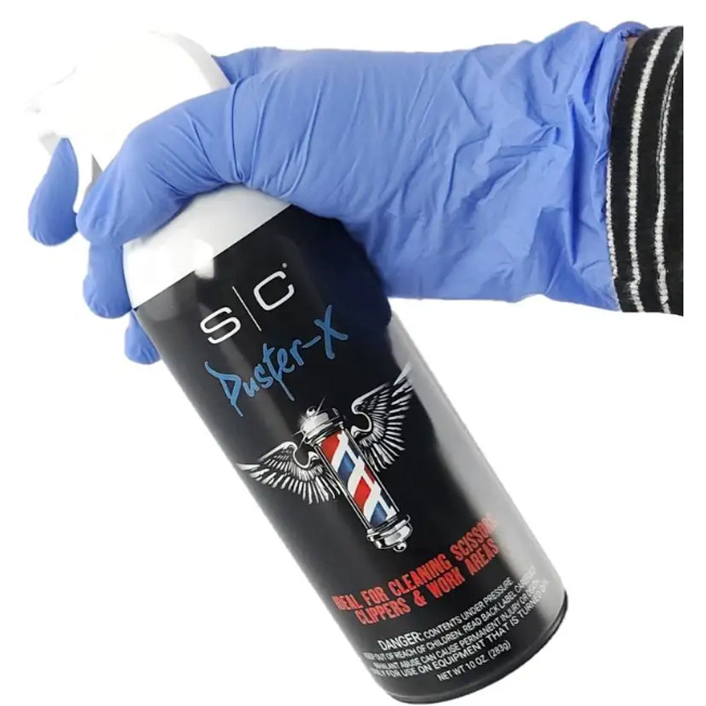 StyleCraft Duster-X - Barber & Stylist Duster Spray Aerosol 10 oz. for Clipper, Trimmer and Scissor Maintenance SC1000D