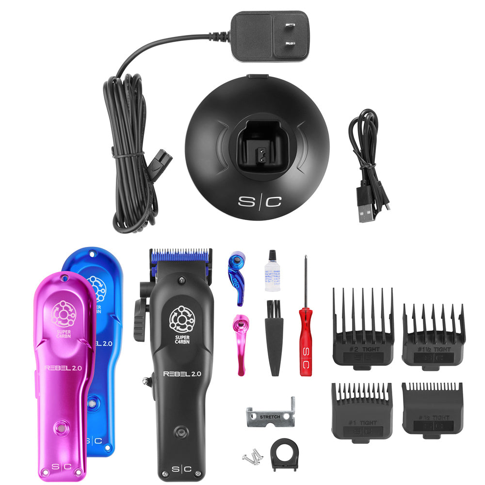StyleCraft Rebel 2.0 SC601M Professional Hair Clipper with Super C4RBN Motor