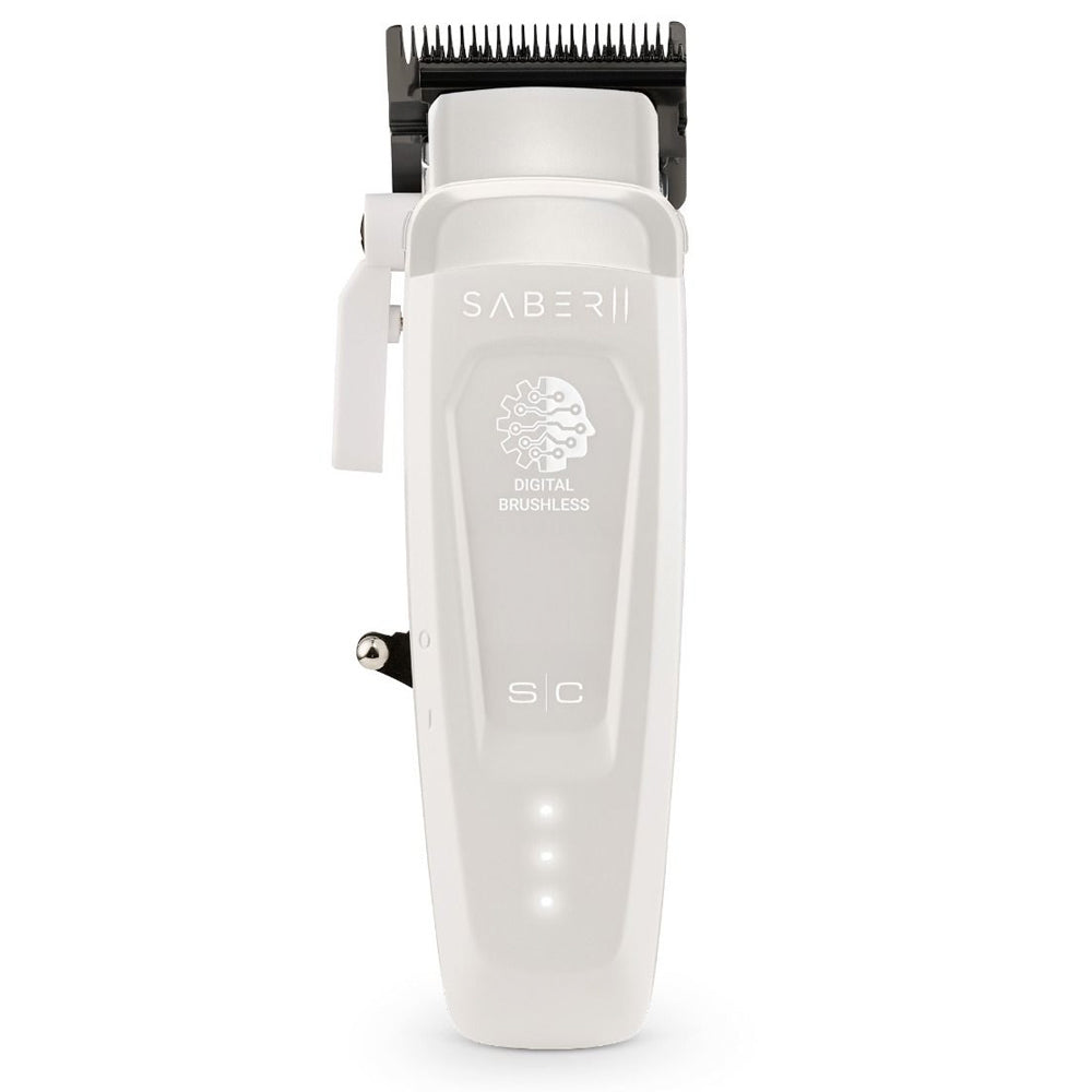 StyleCraft White Saber Duo Clipper & Trimmer SC619W + SC421W