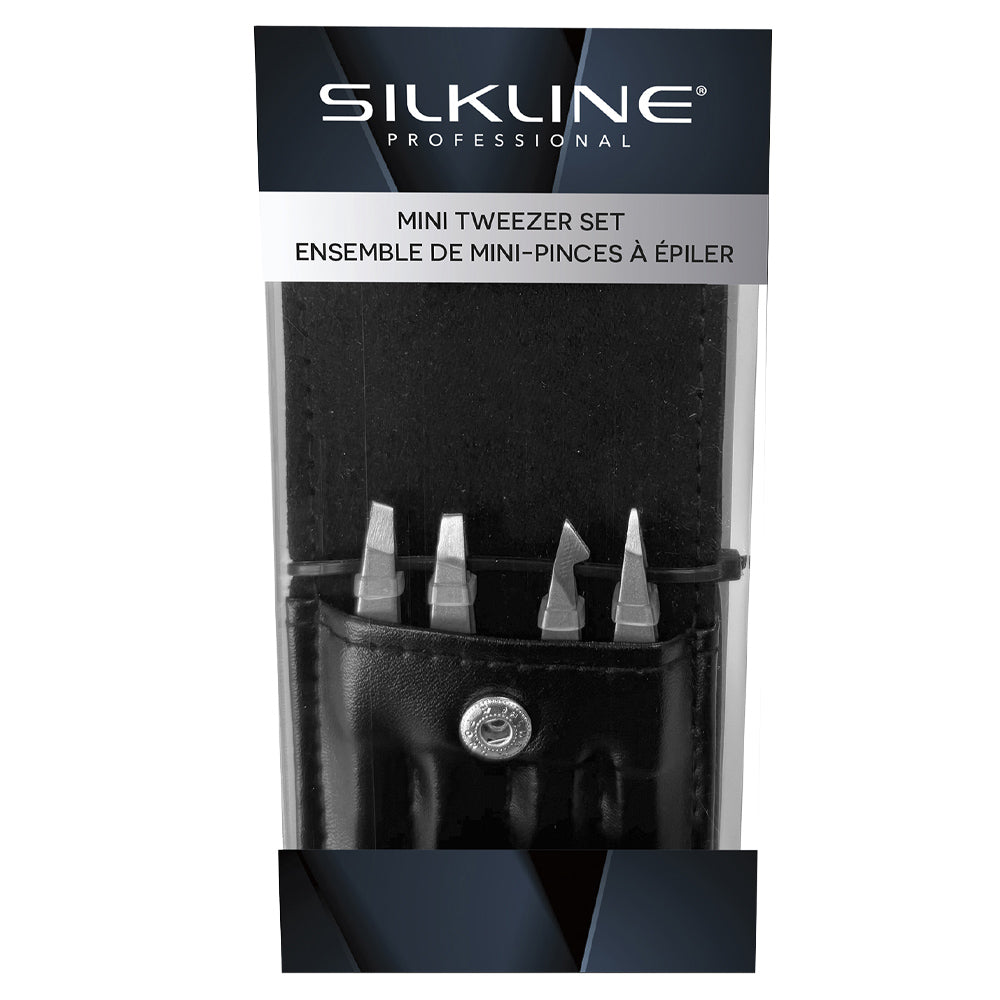 Silkline Professional Mini Tweezers Set with Leatherette Pouch - Twilight Limited Edition - TWEEZTHC
