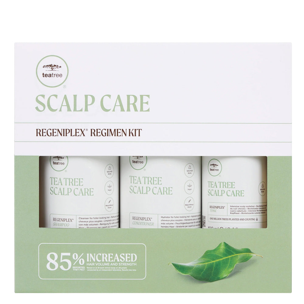 Tea Tree Scalp Care Regeniplex Regimen Kit by Paul Mitchell (JPMS) Thickens + Strengthens, For Thinning Hair