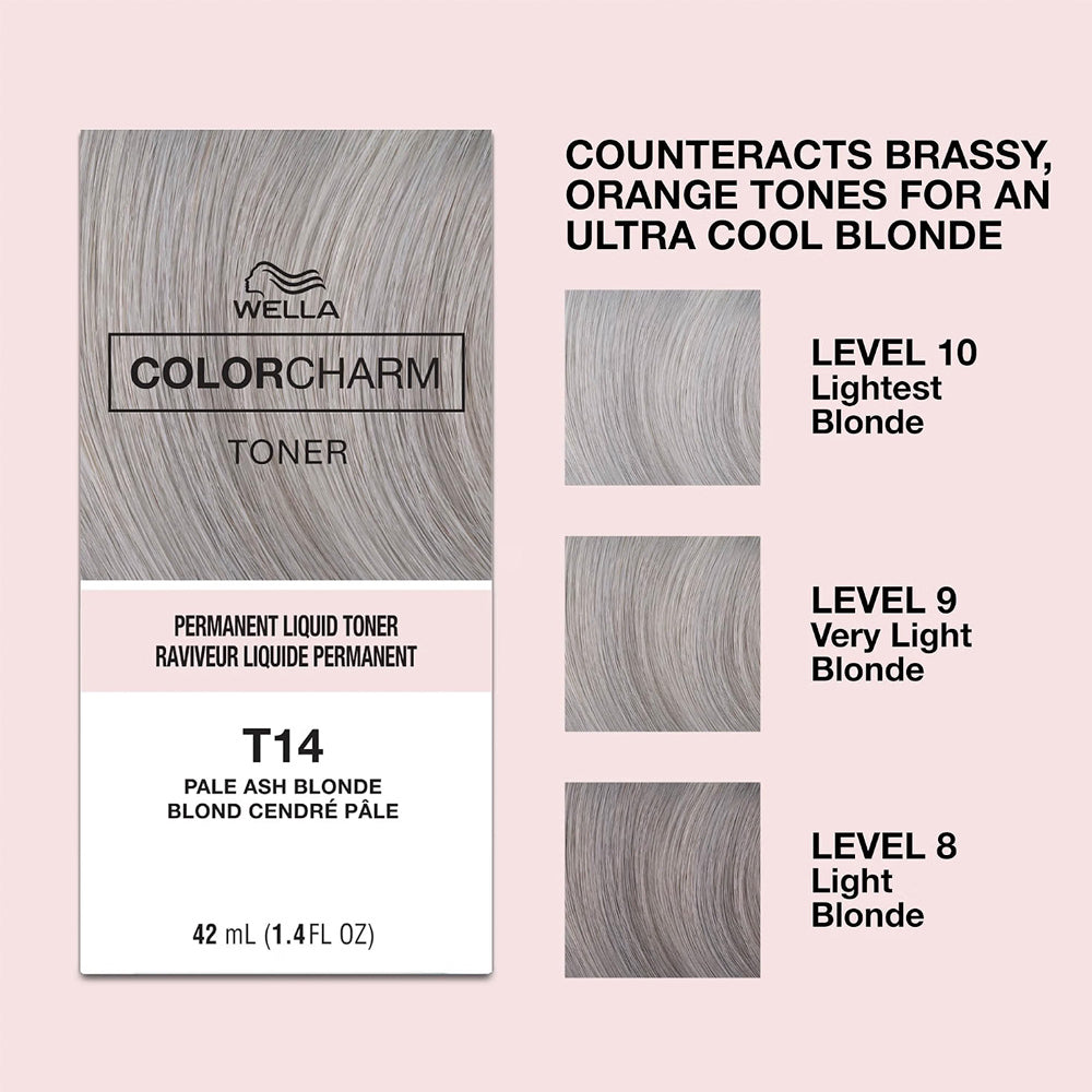 Wella Colour Charm T14 Pale Ash Blonde Liquid Toner 42 mL