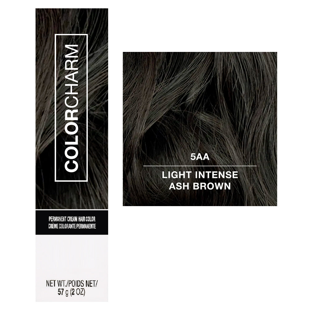 Wella Color Charm 5AA Light Intense Ash Brown- Nourishing Permanent Cream Color - 57 g - 2 oz.