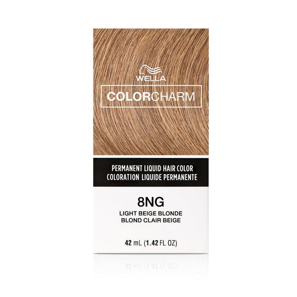 8NG Light Beige Blonde - Wella Professional Color Charm Permanent Liqu ...