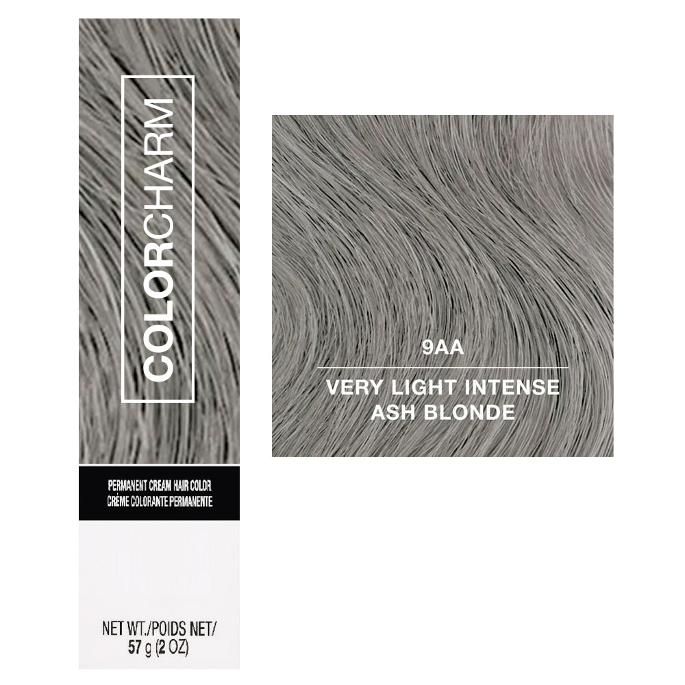 Wella Color Charm 9AA Very Light Intense Ash Blonde - Nourishing Permanent Cream Color - 57 g - 2 oz.