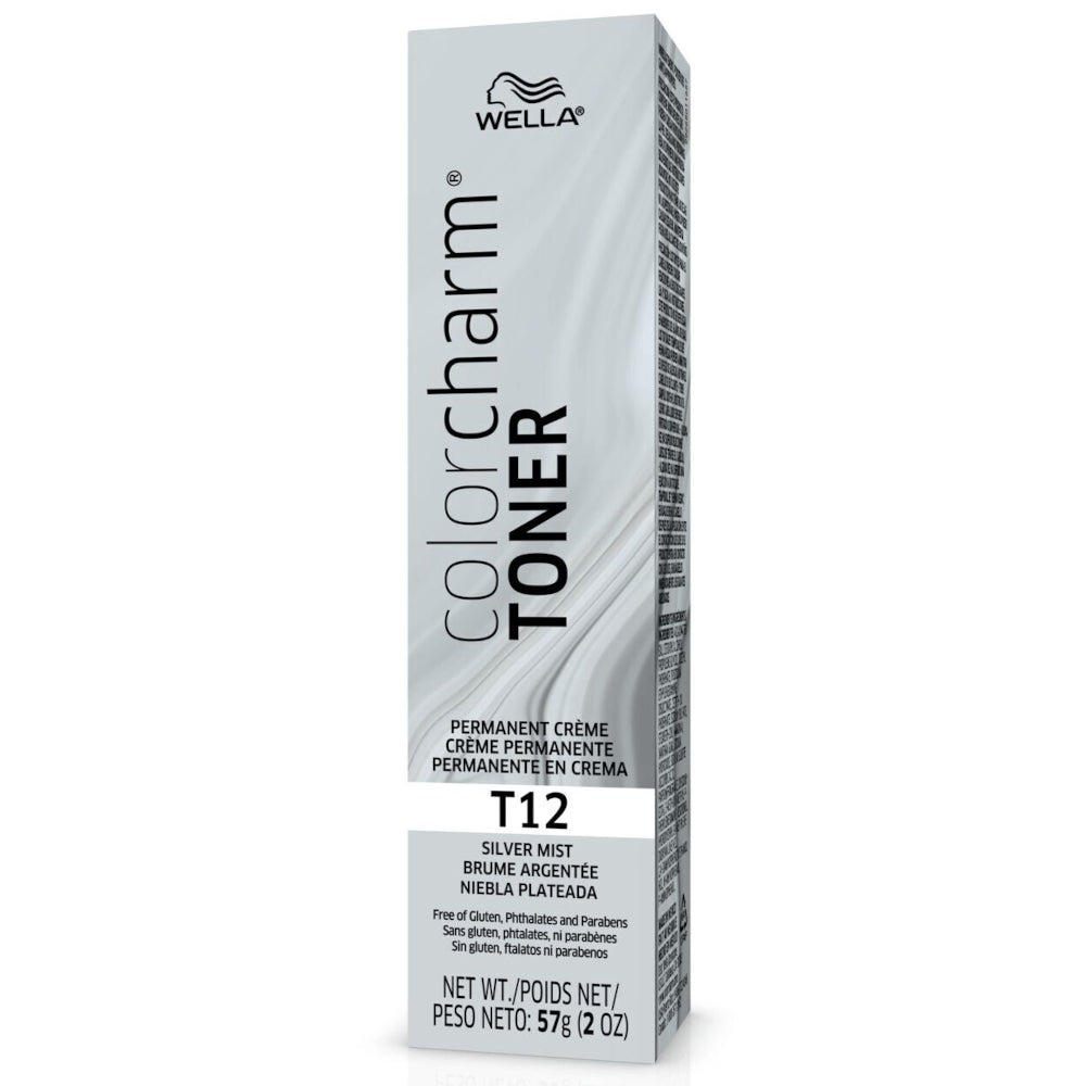 Wella T12 Silver Mist - Brass Neutralizing Permanent Crème Toners for Enhanced Blondes - 2 oz. - 57 g