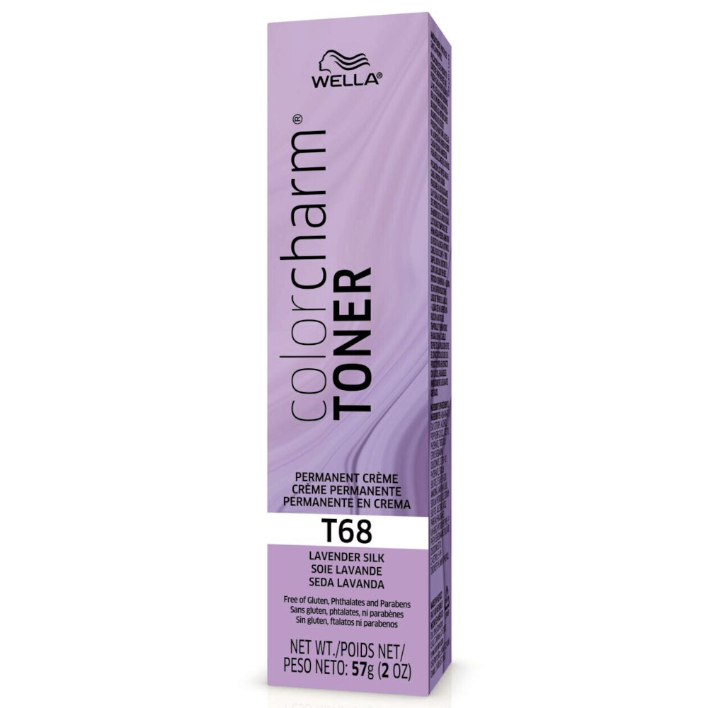 Wella T68 Lavender Silk - Brass Neutralizing Permanent Crème Toners for Pastel Enhanced Blondes - 2 oz. - 57 g