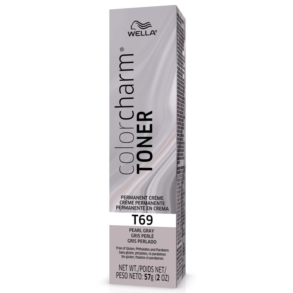 Wella T69 Pearl Gray - Brass Neutralizing Permanent Crème Toners for Enhanced Blondes - 2 oz. - 57 g