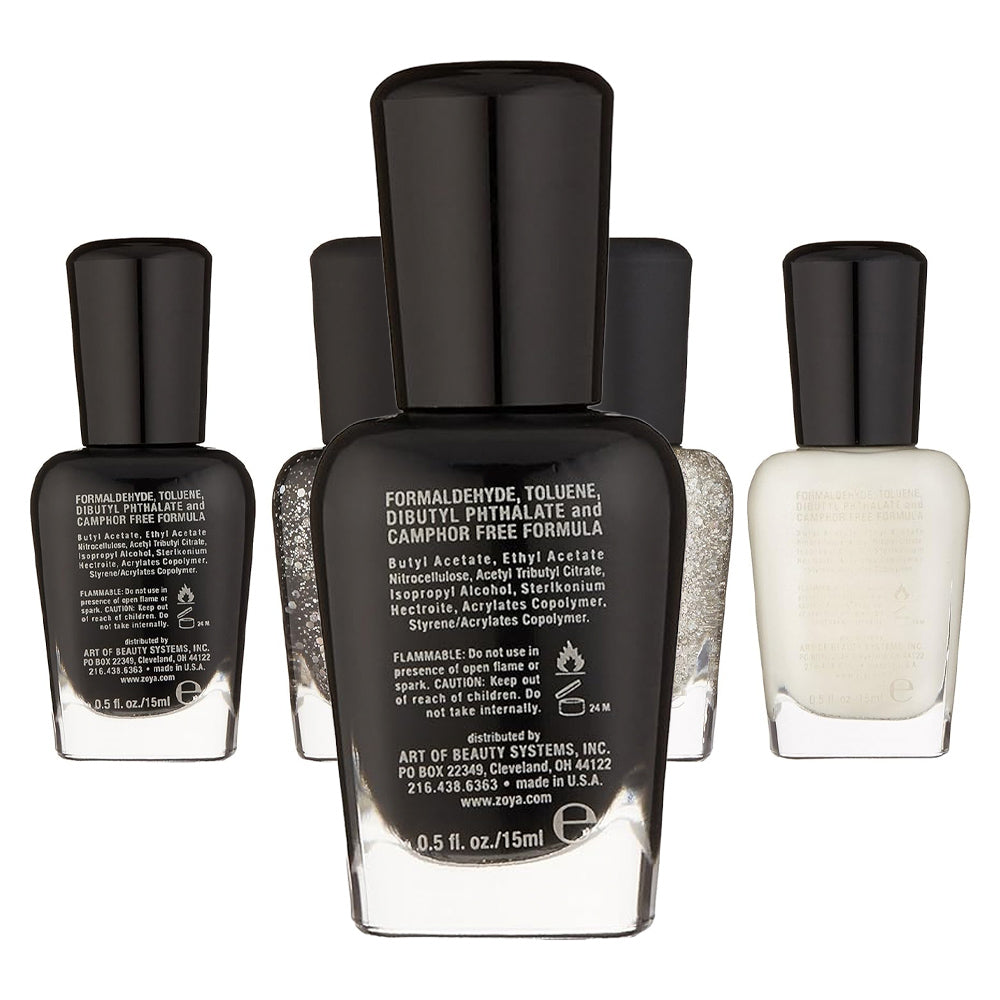 Zoya Nail Polish - Winter Wishes Quad Set - Award Winning & Healthy Formula Created for Natural Nails - 0.5oz/15mL