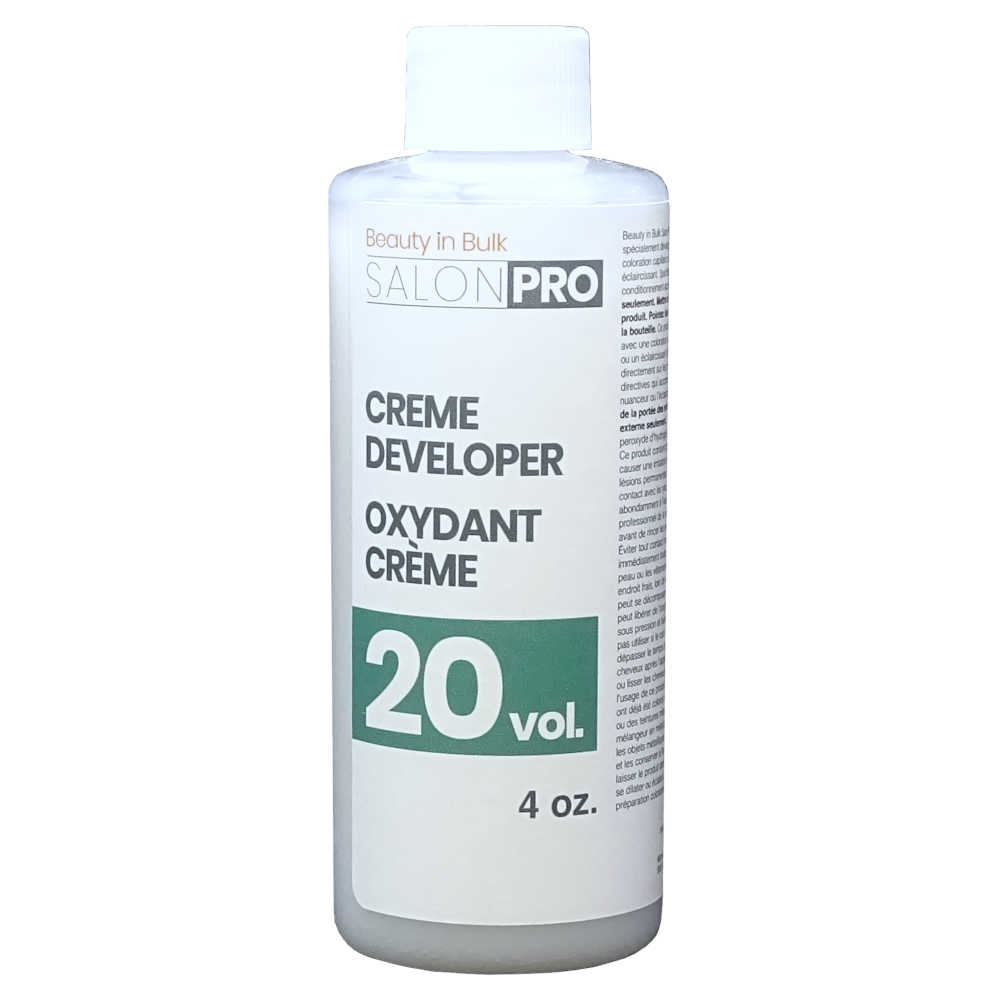 Creme Developer - 20 Volume - Beauty in Bulk - Salon Pro -  4 oz. - For Professional Use