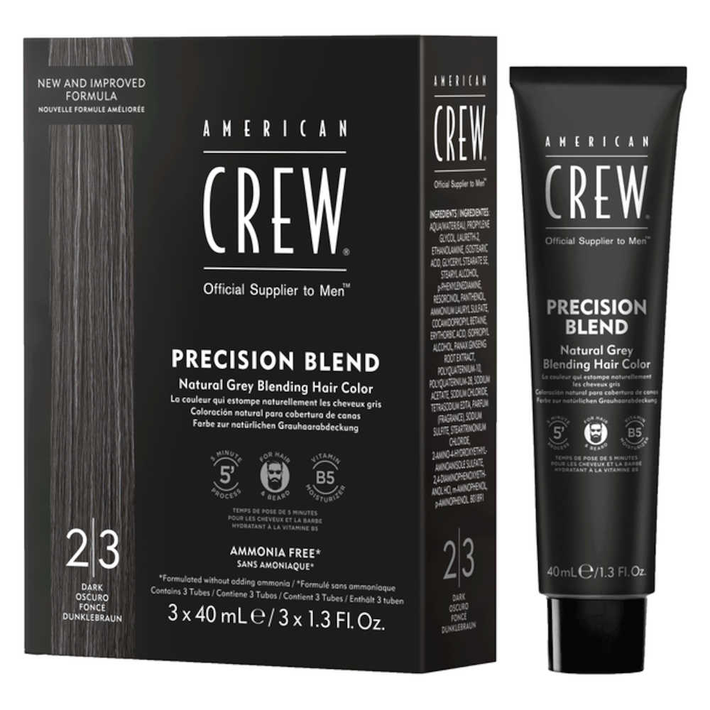 American Crew Precision Blend Colour - Natural Grey Coverage - Dark - 3 x 40 mL