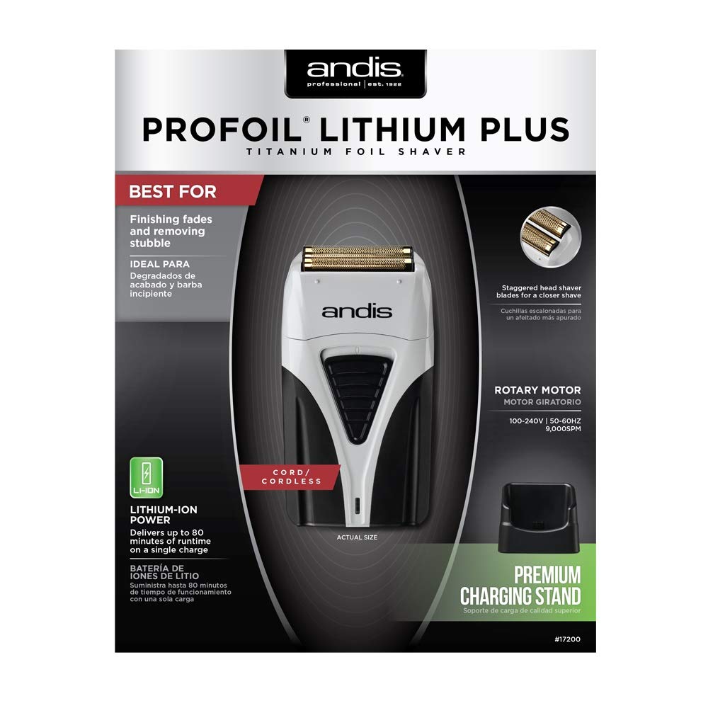Andis Profoil Lithium Plus Titanium Foil Shaver - 17200