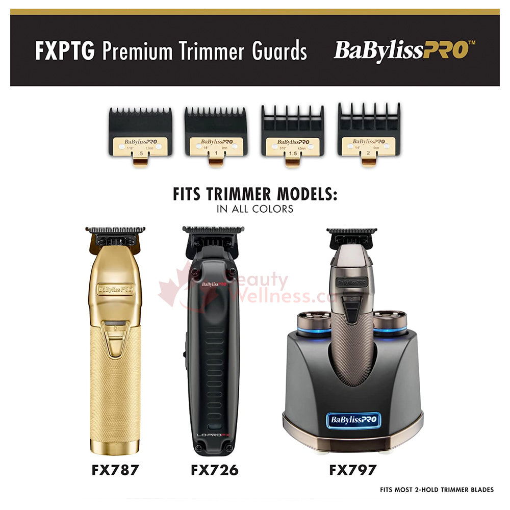 BaBylissPRO Premium Trimmer Guards - FXPTG - Fits Fits all FX797, FX787, FX726 & most 2-hole trimmer blades