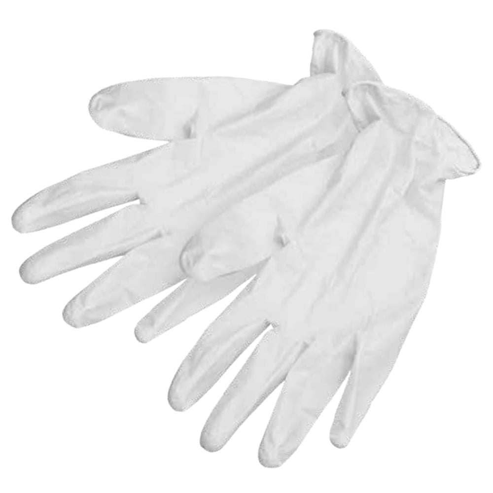 BaBylissPRO Hair Colouring Gloves - Disposable White Vinyl Powder Free Gloves - 100 per box