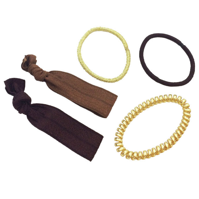 Sale Babyliss PRO Hair Ties Brown 5pc