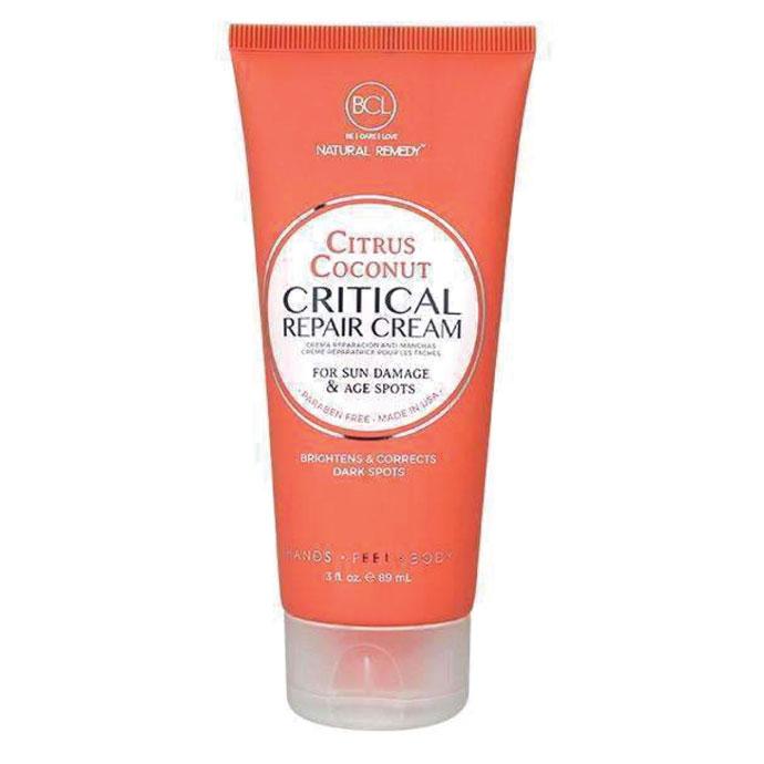 BCL Natural Remedy Critical Repair Cream with Citrus and Coconut 89 mL - Cream for Hands Feet and Body