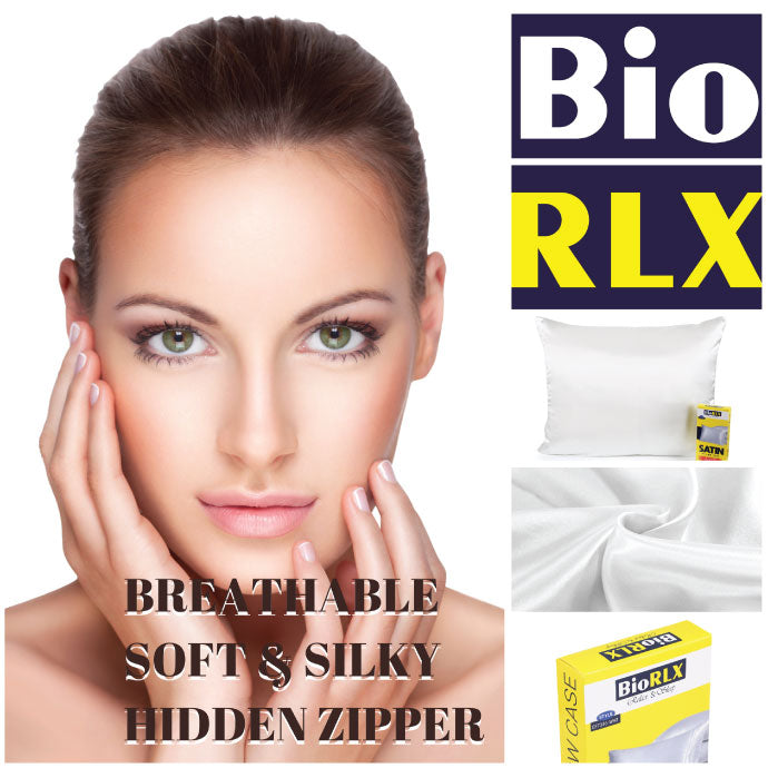 Sale BioRLX Satin Pillow Case White