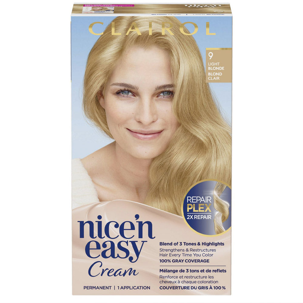Clairol Nice'n Easy Cream Permanent Hair Color Light Blonde #9